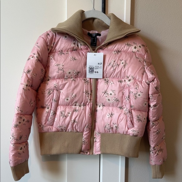 Forever 21 Other - Floral Pink Kids Puffer Coat